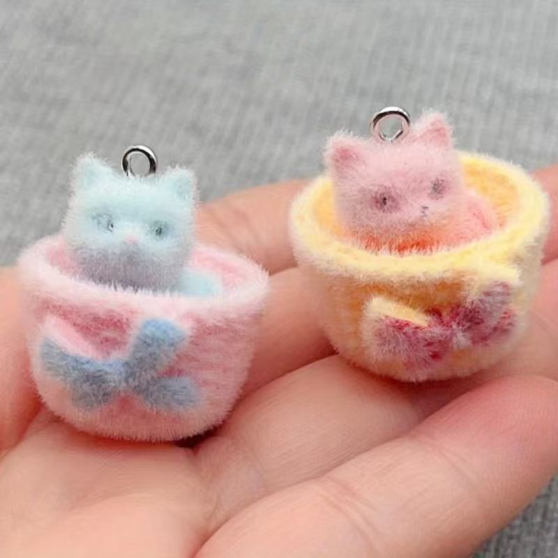 Resin Art Notes - 4 adet 3D peluş reçine kedi
