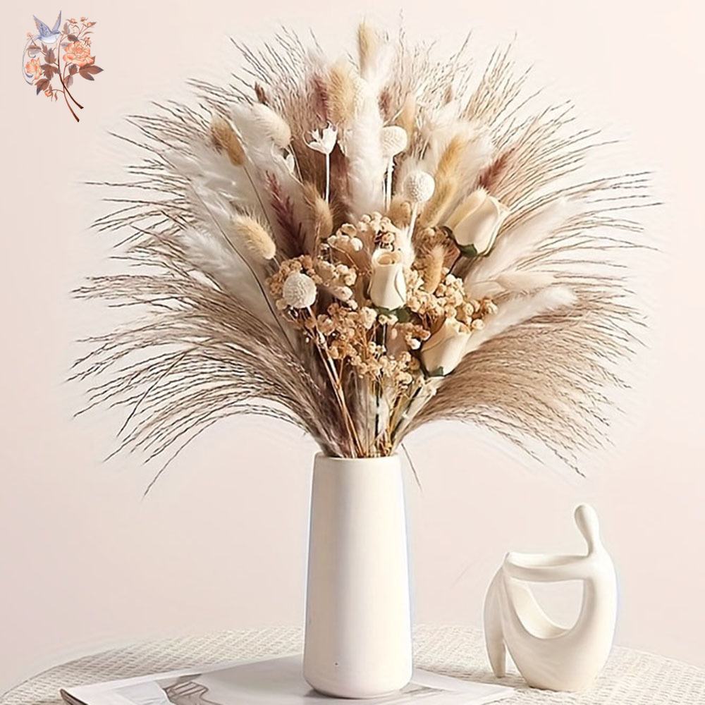 Dried Flower Pressed - 80 Adet Yapay Kurutulmuş Çiçek Buketi,
