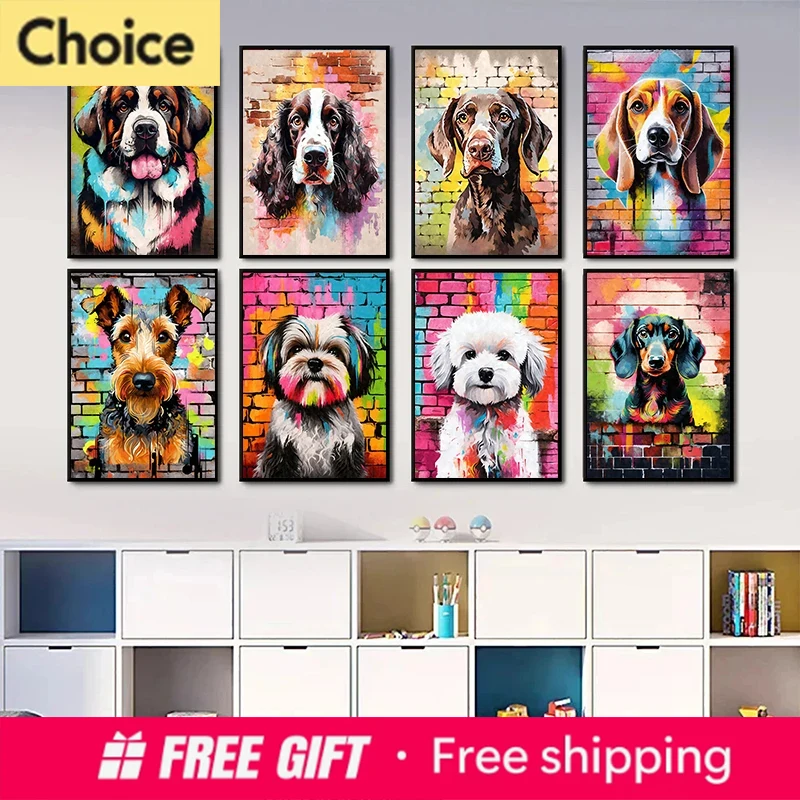 Resin Art Aesthetic - Sevimli Evcil Köpekler Graffiti Poster Baskılar