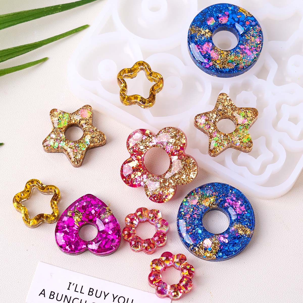 Resin Art Heart - Çok fonksiyonlu Takı silikon kalıp DIY