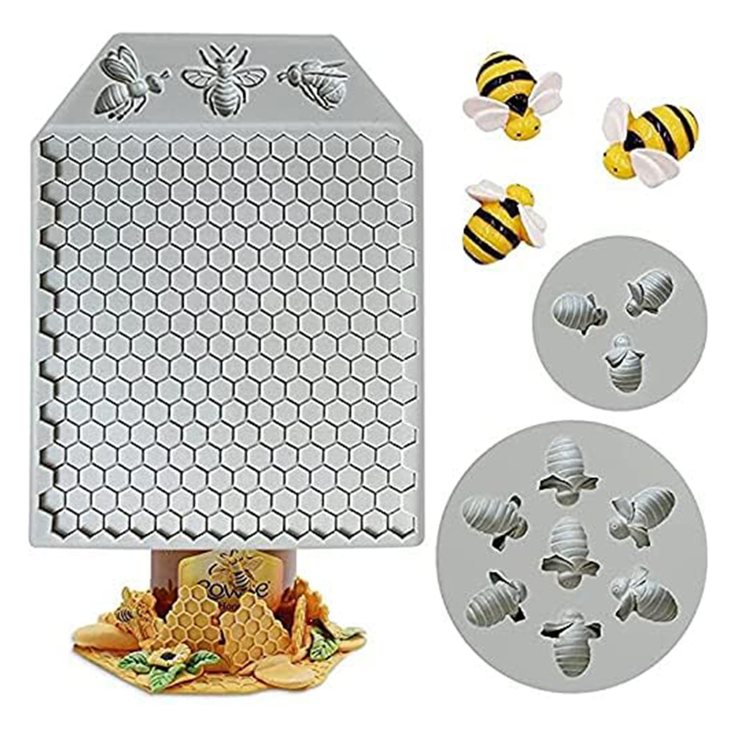 Silicone Mold Ocean - 3 adet Bumble arı petek silikon