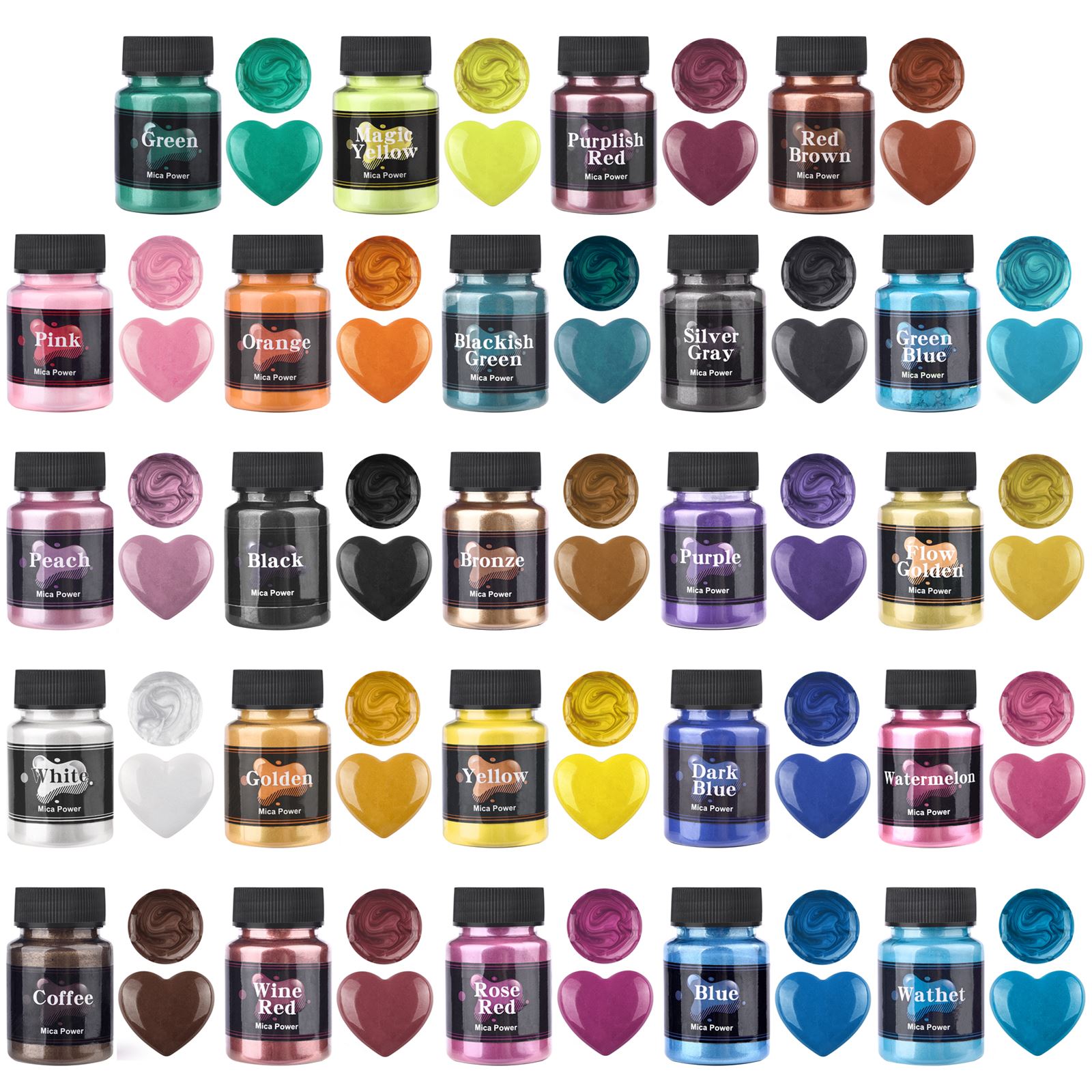 Resin Color Paste - 50ml 24 renkler reçine inci tozu