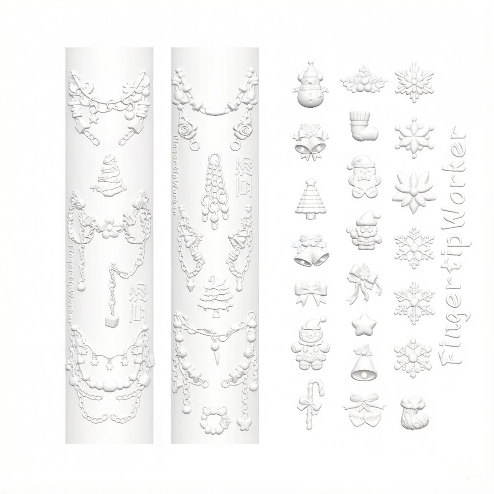 Resin Art Templates Free - Noel 3D Silikon Kalıp, Tırnak Sanatı