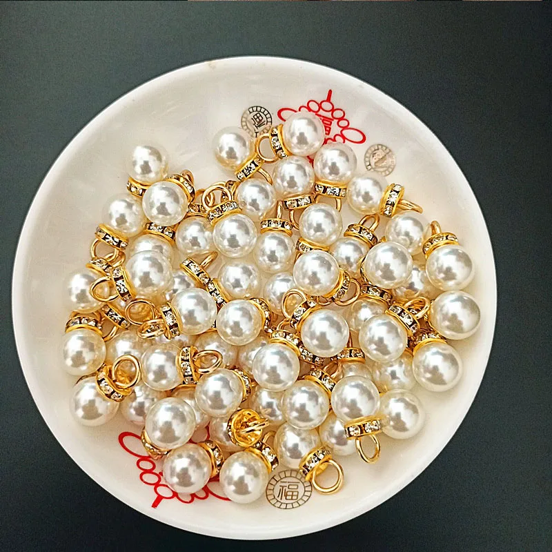 Resin Art For Anniversary Gift - 30 Adet Yuvarlak Inci Elmas Kolye
