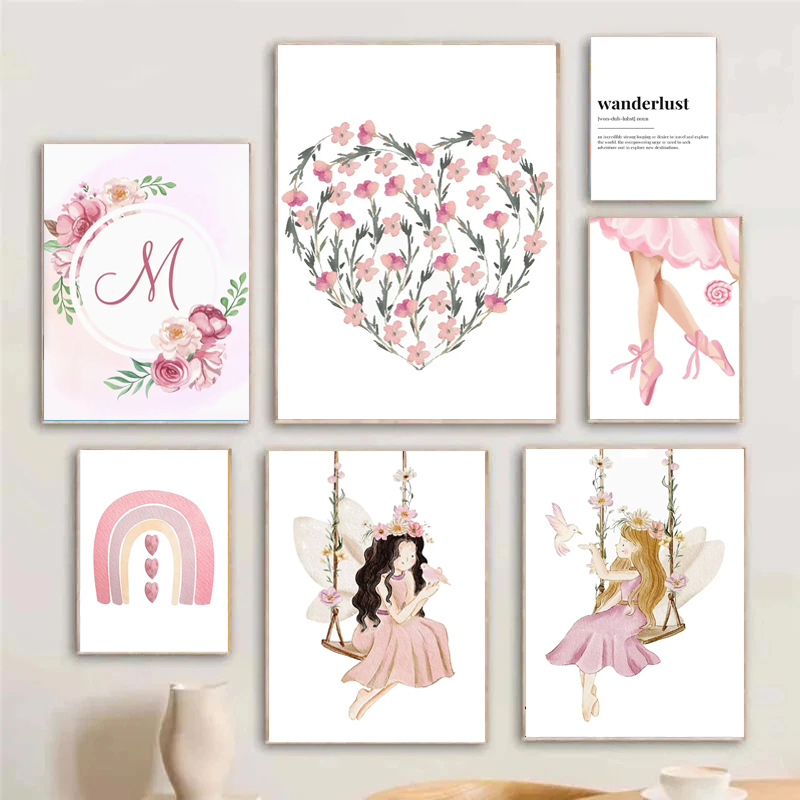 Resin Art Name - Duvar sanatı elmas boyama pembe kuğu