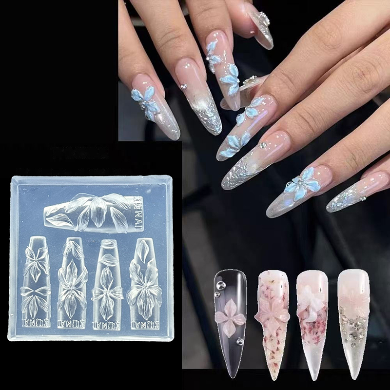 Resin Art Templates Free - Z. 3D Çiçekler Tırnak Kalıp DIY
