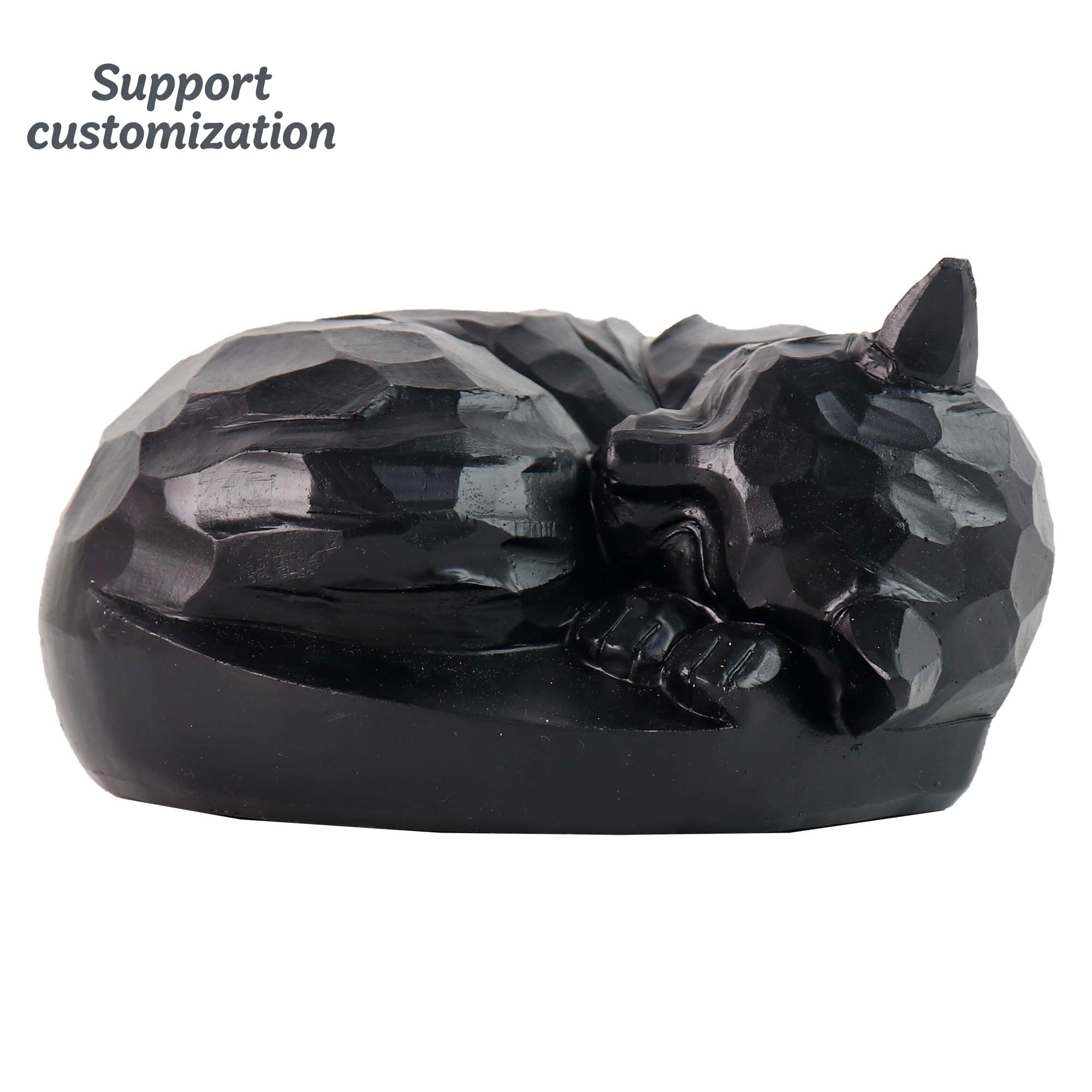 Resin Art Name - Siyah Kedi Temalı El Boyaması Reçine