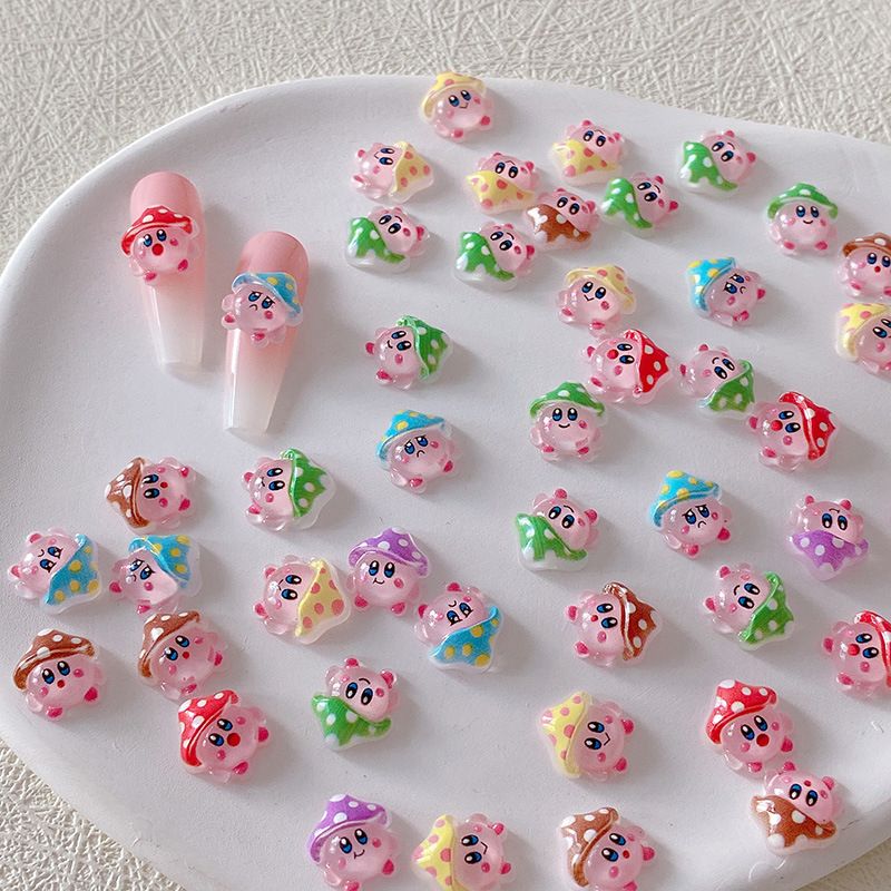 Resin Art Workshop - 2/10/20 adet Kirby Tırnak Takıları 3D