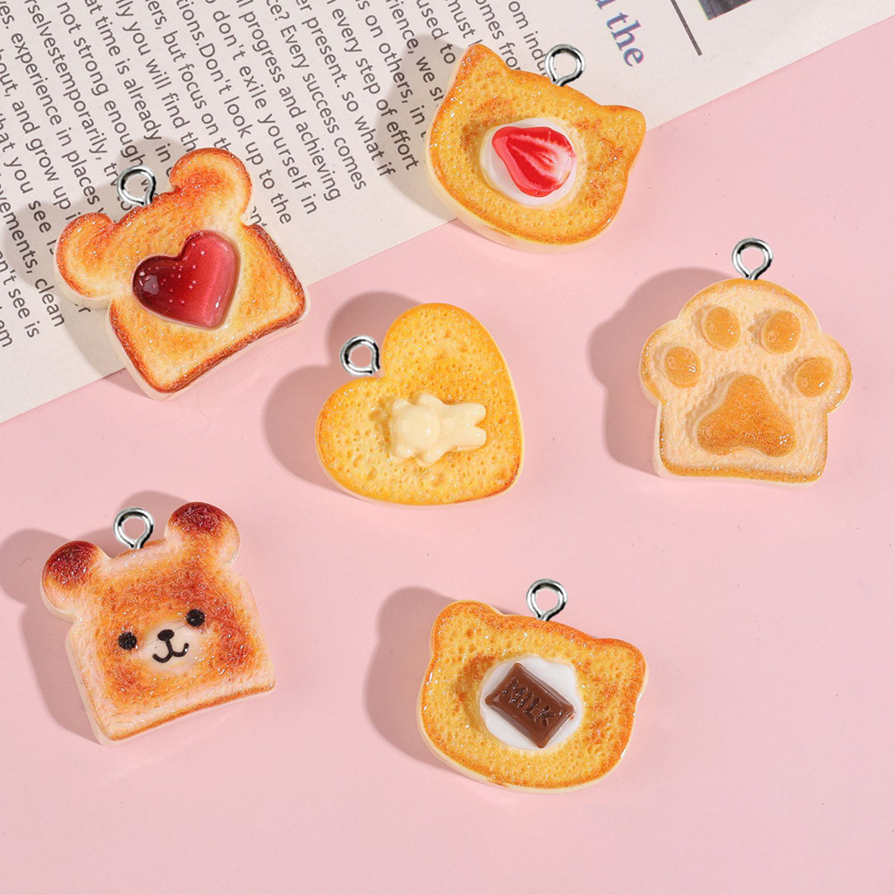 Resin Art Heart - 10 adet Kalp Ayı Kedi Hayvan