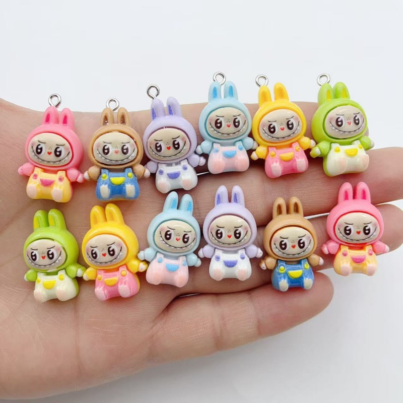 Resin Art Engagement - 10 adet Kawaii Tavşan Çilek Evi