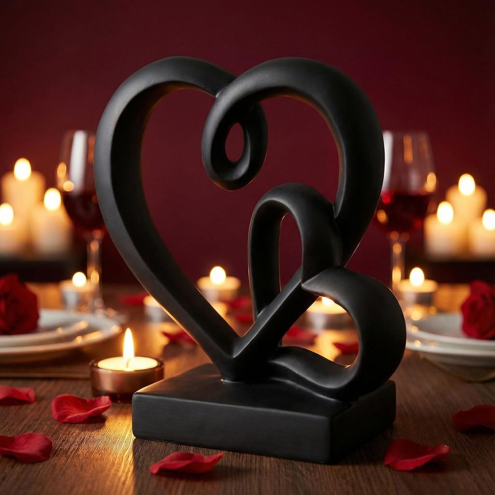Resin Art For Anniversary Gift - Düğün Yıldönümü Hediyeleri - İki Kalp