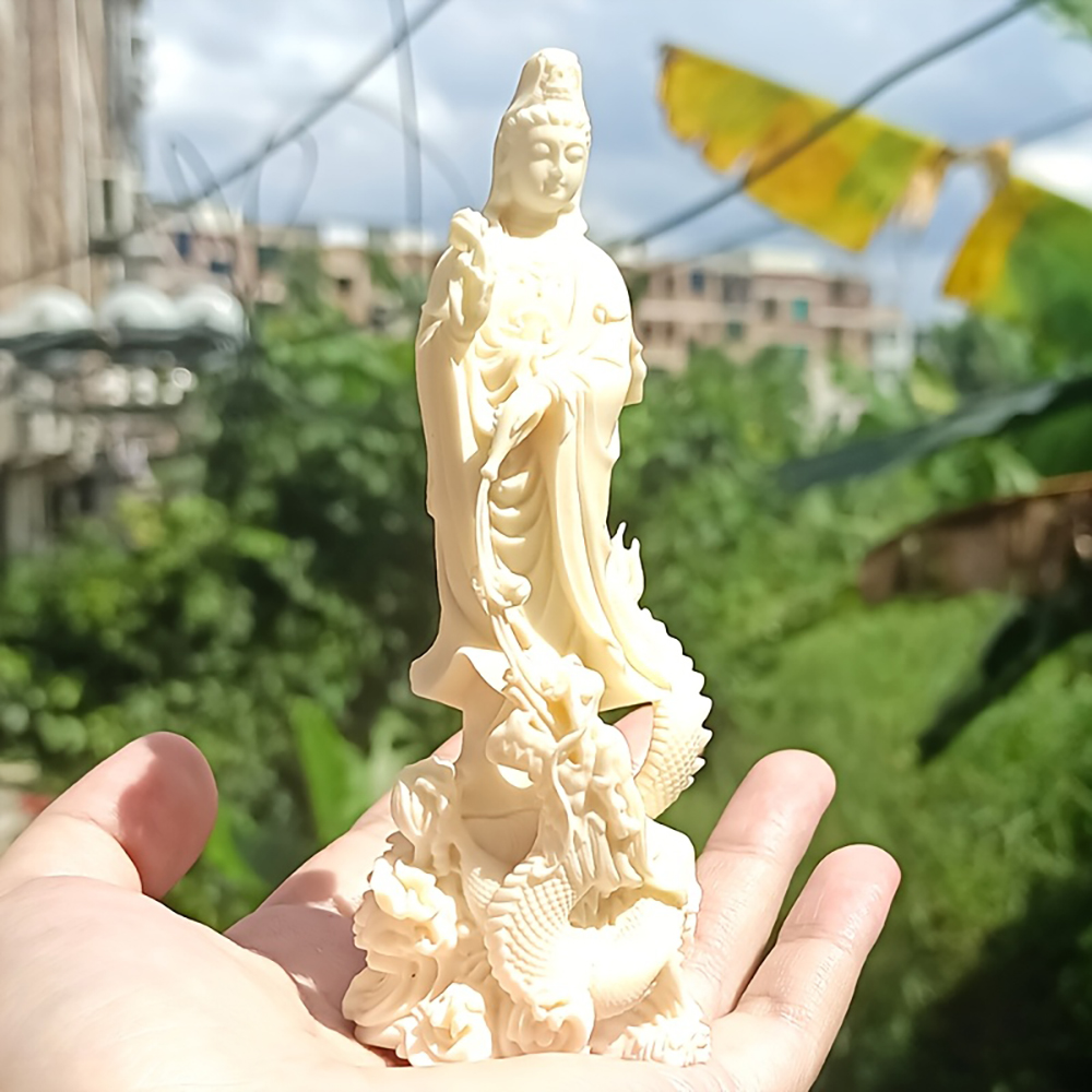 Resin Art Aesthetic - Reçine Guanyin Buda Heykeli Noel Yeni