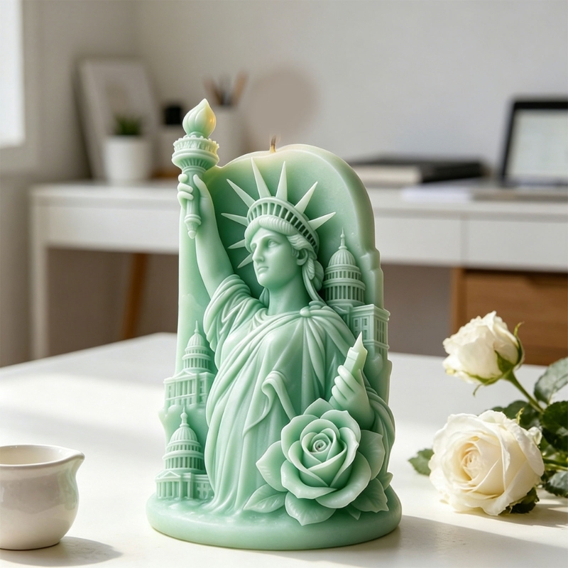 Resin Art For Anniversary Gift - F68D 3D Özgürlük Heykeli Kabartma Silikon
