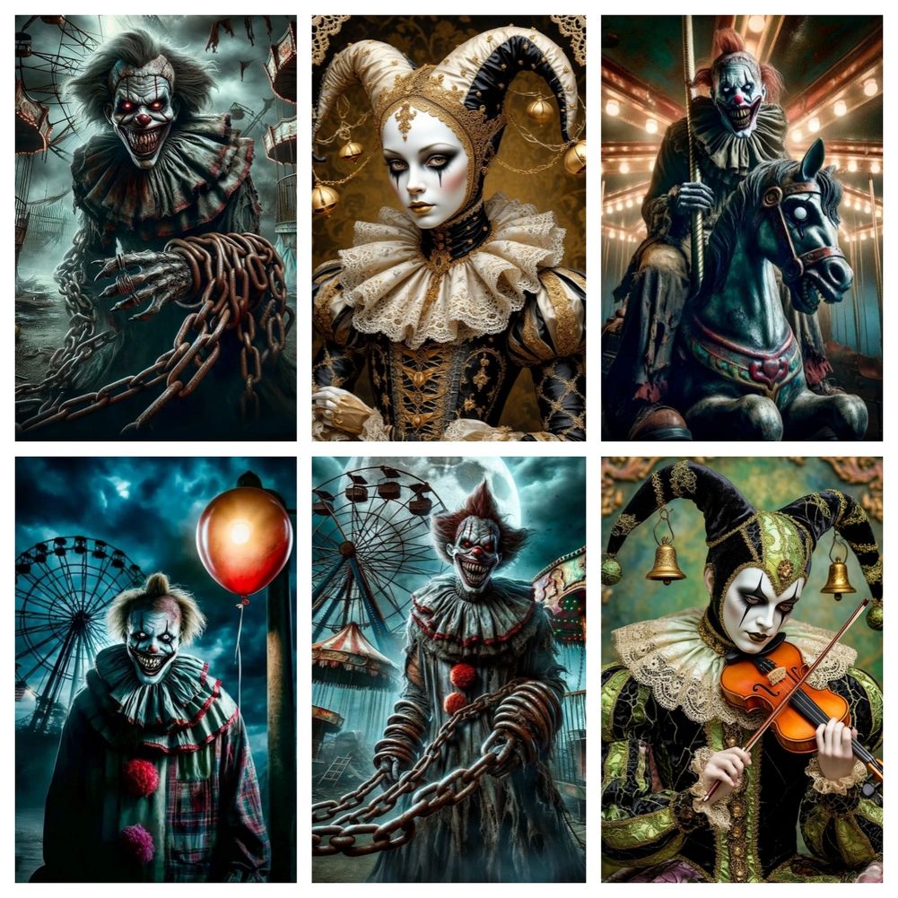 Resin Art Aesthetic - Jester Sanatı Elmas Boyama Seti Karnaval