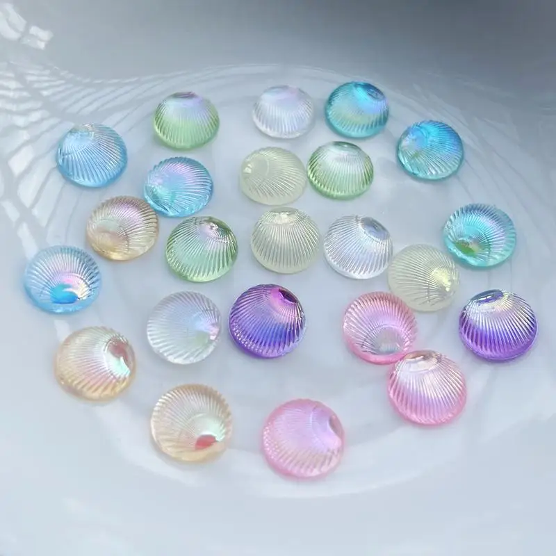 Resin Art Earrings Design - 100 adet Dairesel kabuklar 3d Takı