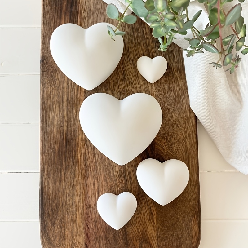 5 adet Kalp Şeklinde Alçı Mum  - Resin Art Heart incelemesi ve fiyatı