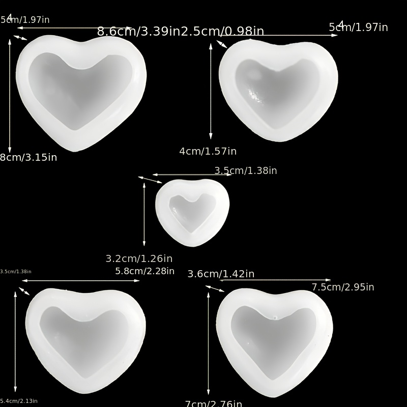 5 adet Kalp Şeklinde Alçı Mum  - Resin Art Heart incelemesi ve fiyatı
