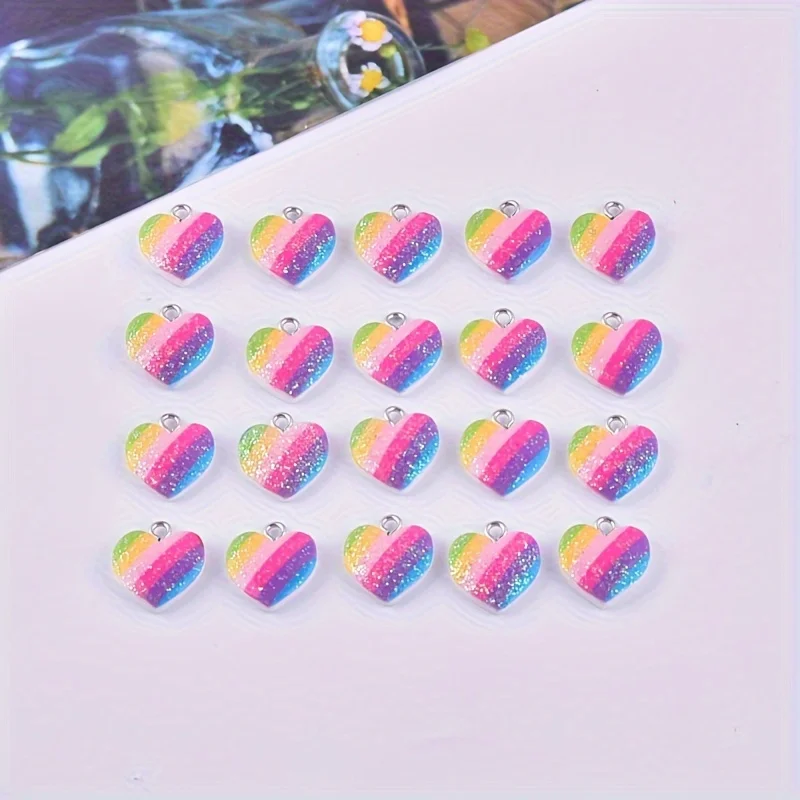 10 adet renkli kalp reçine tak - Resin Art Heart incelemesi ve fiyatı