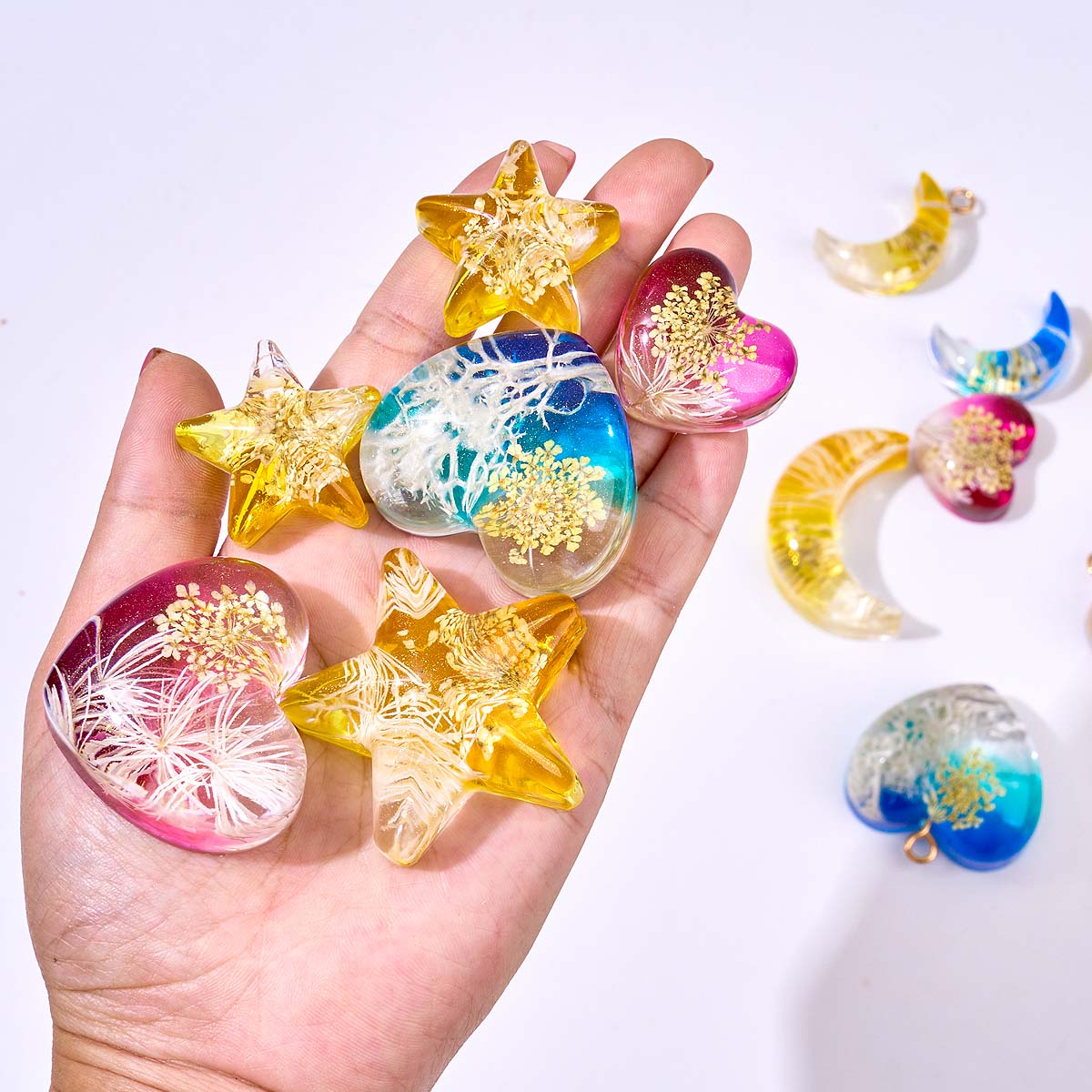 Kalp Yıldız Ay Kolye silikon k - Resin Art Heart incelemesi ve fiyatı