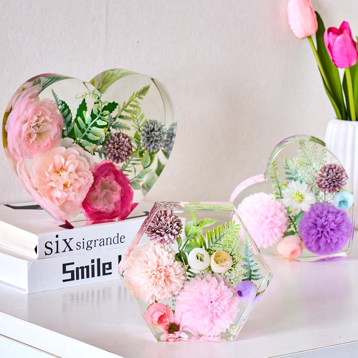 Kalp Altıgen Süsleme Kitap Ayr - Resin Art Heart incelemesi ve fiyatı