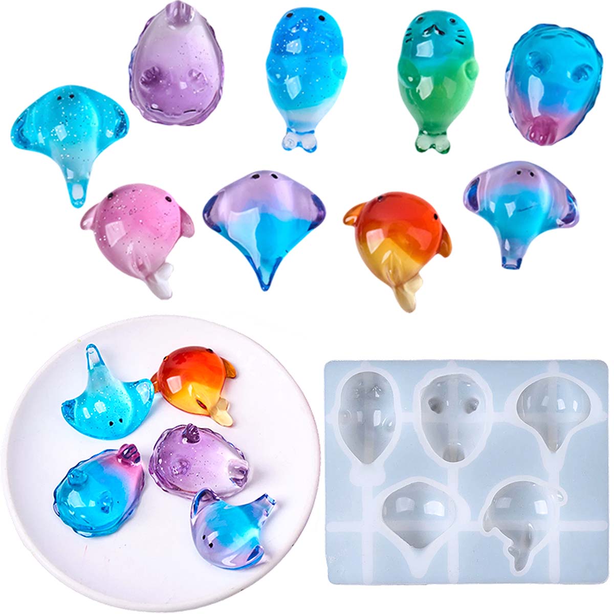 3D Şifalı Kawaii Manta Ray Bal - Silicone Mold Ocean incelemesi ve fiyatı