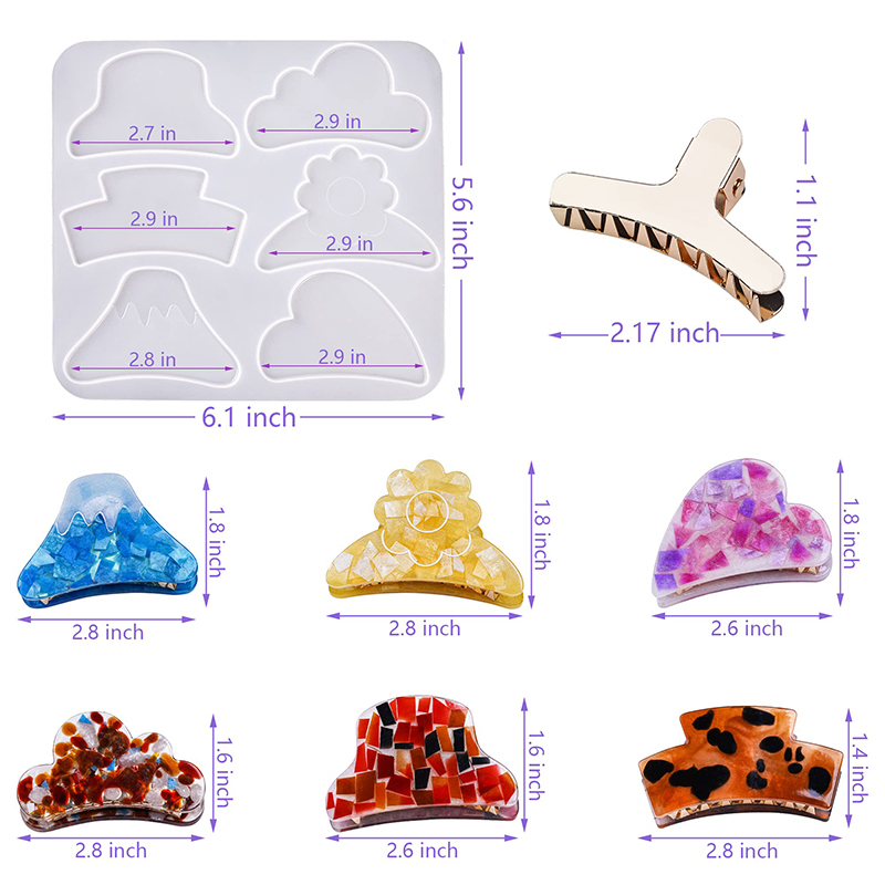 Saç pençe klipsleri silikon re - Resin Art Mould incelemesi ve fiyatı