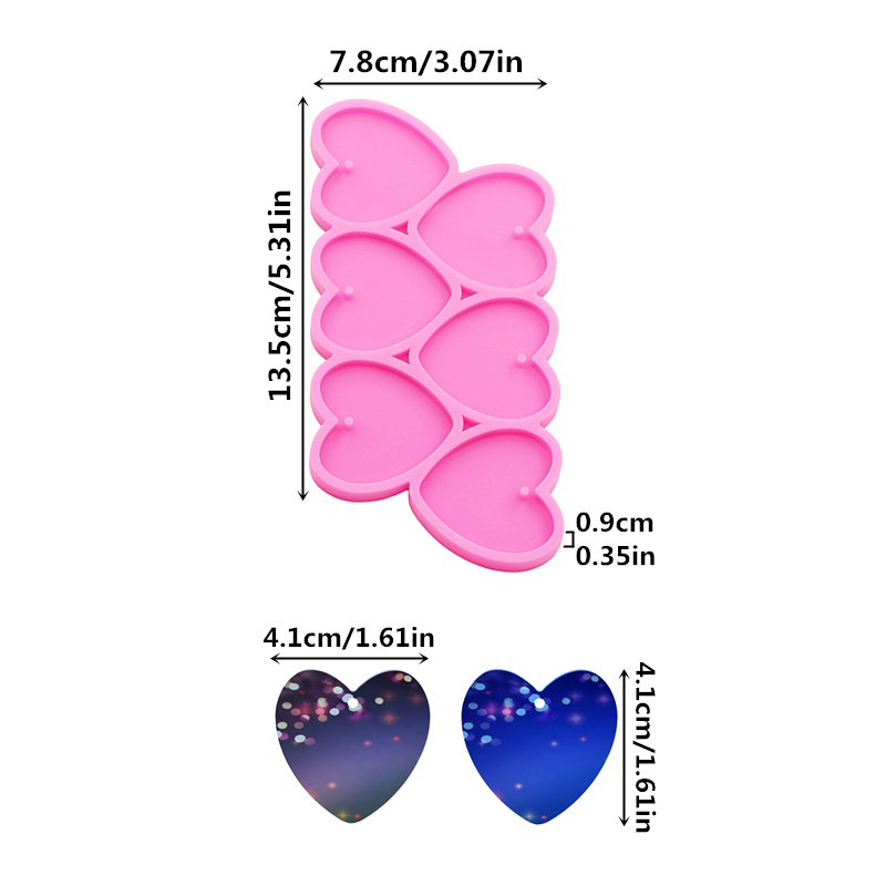 GJ-226 Parlak Kalp Şekli DIY E - Resin Art Heart incelemesi ve fiyatı