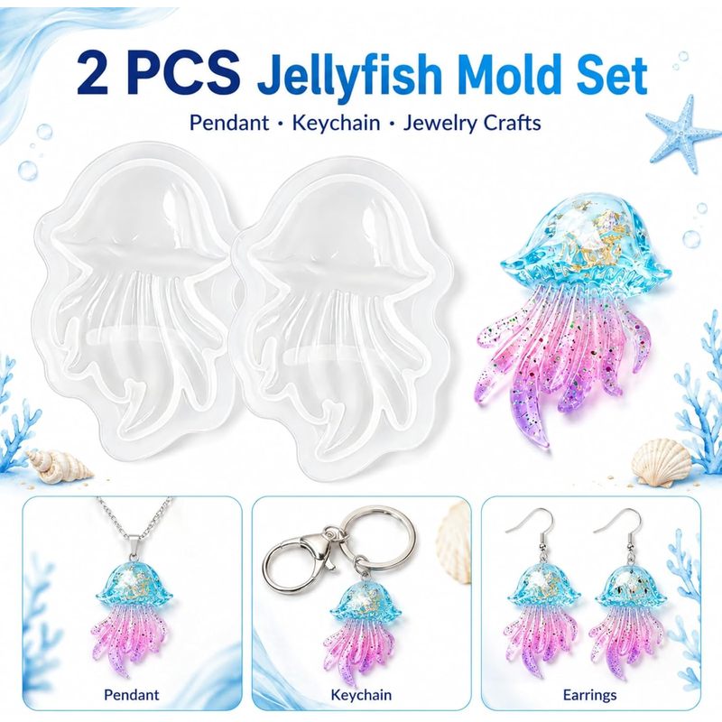 2 Set Denizanası Reçine Kalıpl - Silicone Mold Ocean incelemesi ve fiyatı