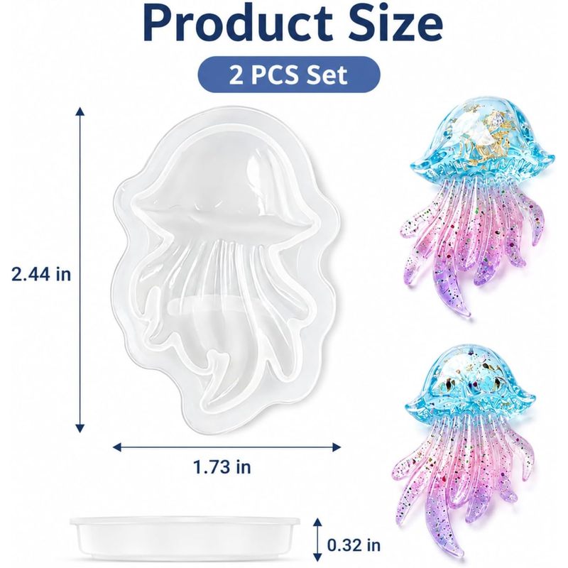 2 Set Denizanası Reçine Kalıpl - Silicone Mold Ocean incelemesi ve fiyatı